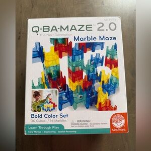 Mindware Q-BA-Maze 2.0 Big Box - Next Generation Marble Maze 36 Cubes 11 Marbles